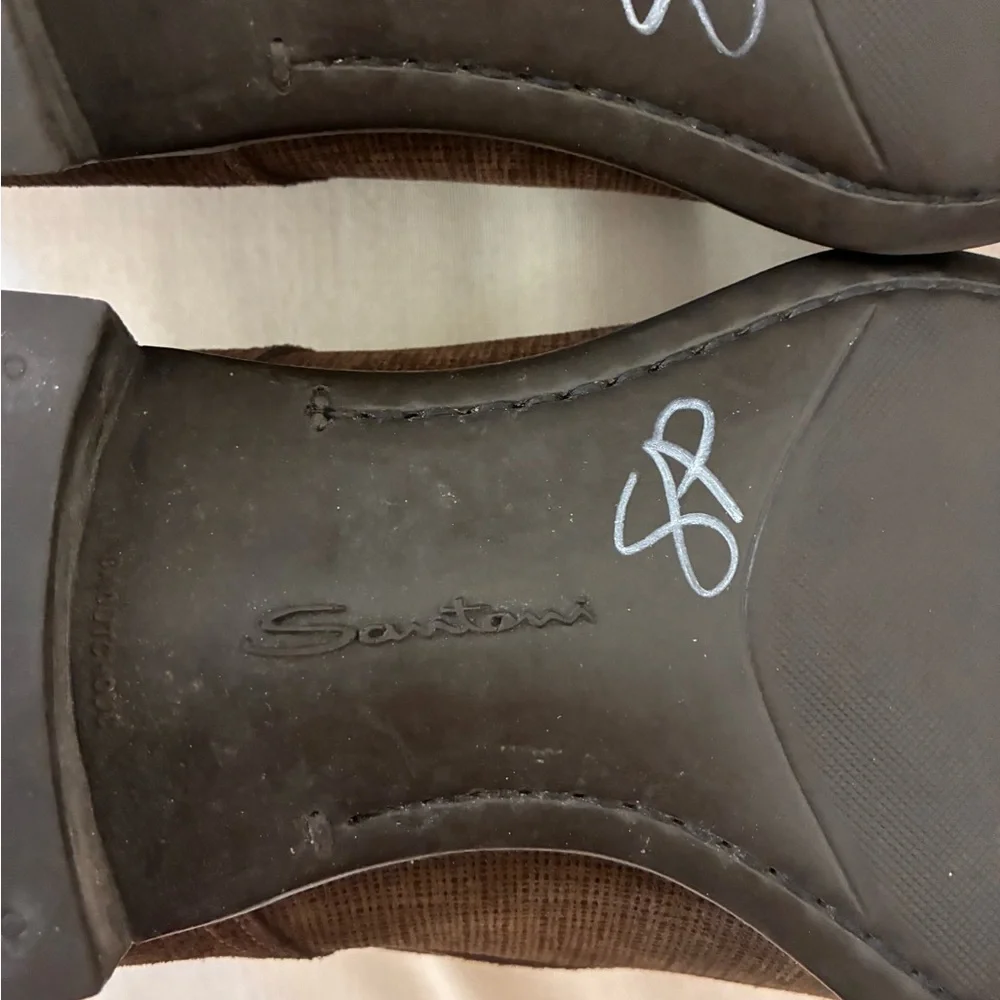 Santoni | Brown lace up chukka boot shoes